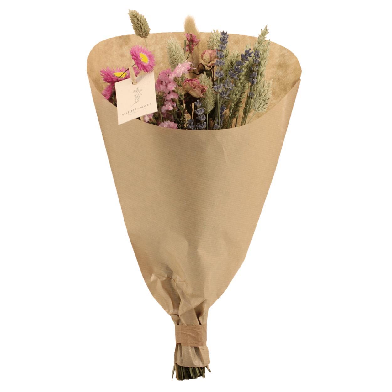 10xFeldstrauß Rosa - Trockenstrauß - 50cm - Ø20