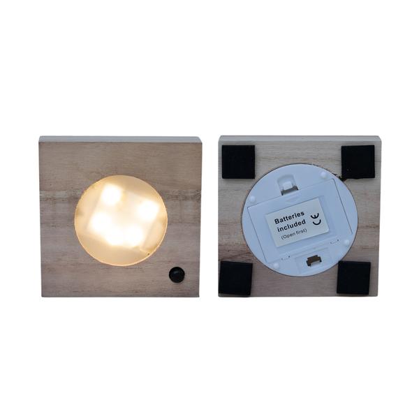 Calathea aus Samoa-Glas mit LED-Beleuchtung – Ø12 cm – ↕10 cm