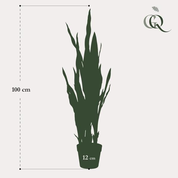 Künstliche Pflanze - Sanseveria schwarze Koralle - Frauenzunge - 97 cm