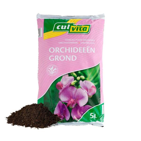Culvita - Orchideenerde 5 Liter - Blumenerde geeignet für Orchideen