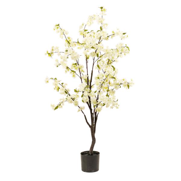 Künstliche Pflanze - Kirschblüte - Weiß - 135 cm
