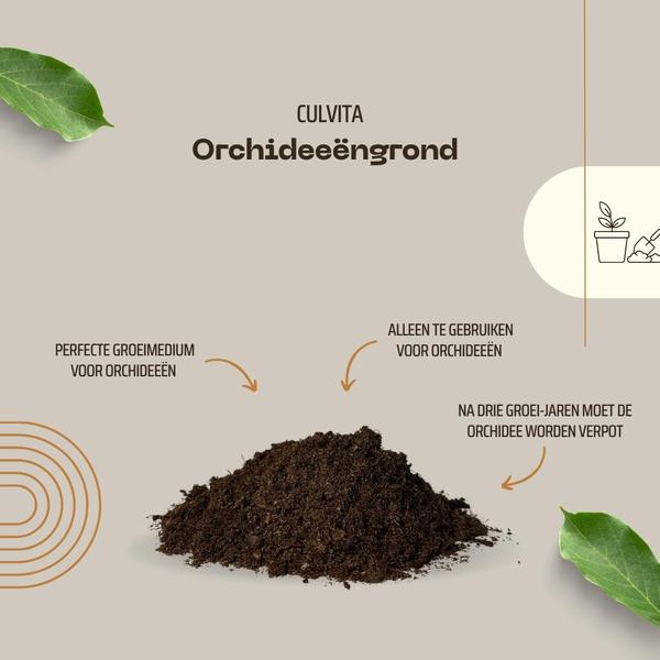 Culvita - Orchideenerde 5 Liter - Blumenerde geeignet für Orchideen