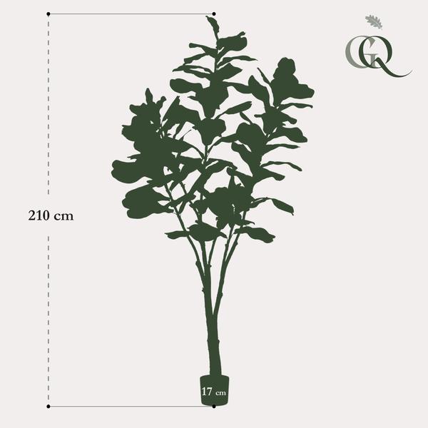 Kunstpflanze - Ficus Lyrara - Tabakpflanze - 210cm