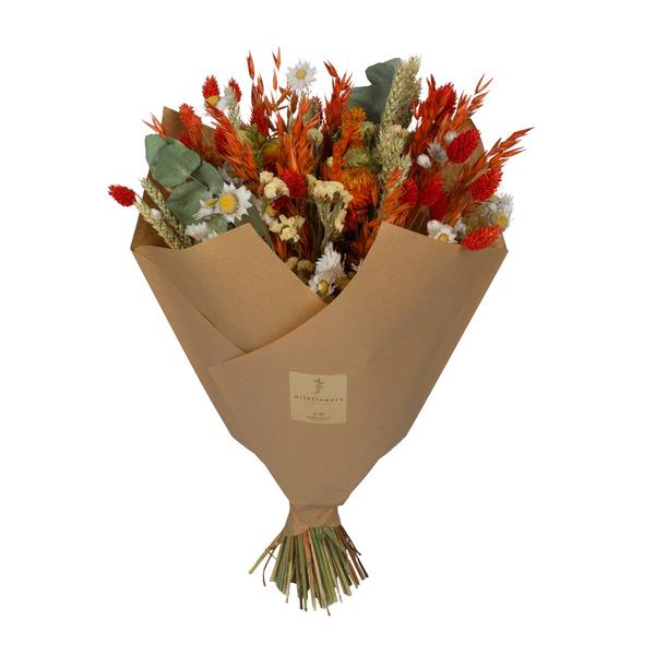 Trockenblumen - Klassischer Blumenstrauß - Orange - ↕60cm