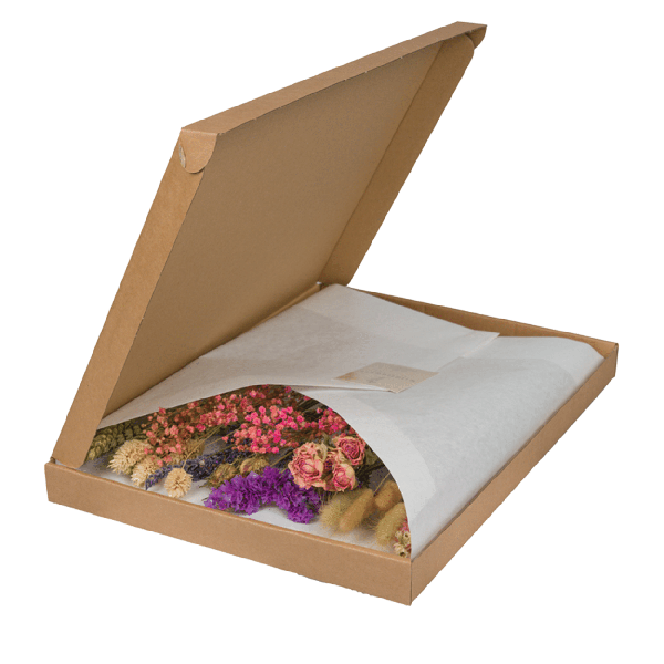 Dried flowers in Letterbox Pink - ↕30cm - Pink