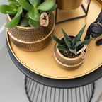 Kolibri Home | Decoratieschaal - Rond gouden dienblad Ø30cm