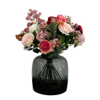 Kunstbloemen - Boeket M - Flame Roses - 45 cm