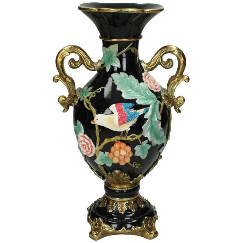 Vogelvase mit buntem Design