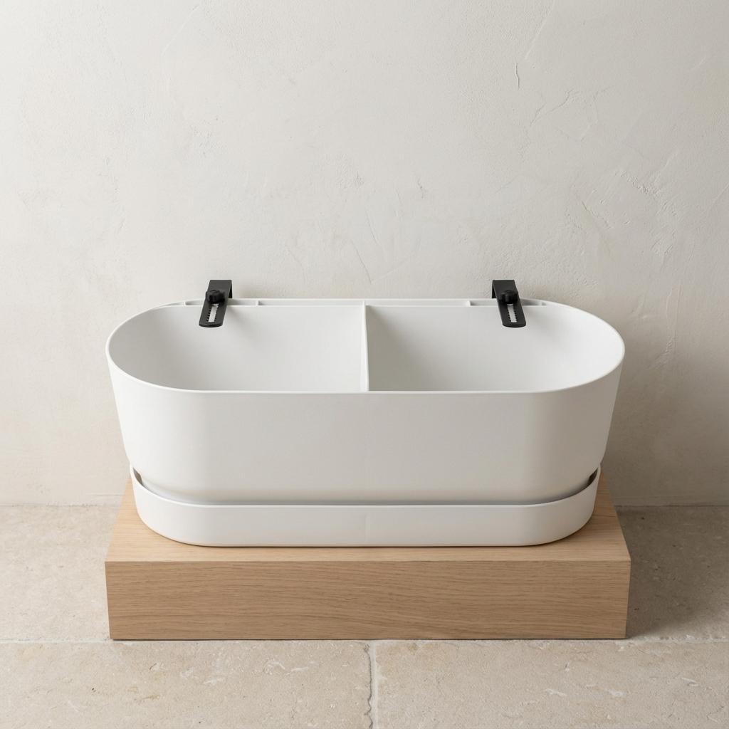 Elho Pot Greenville Easy Balcony D25cm - Wit