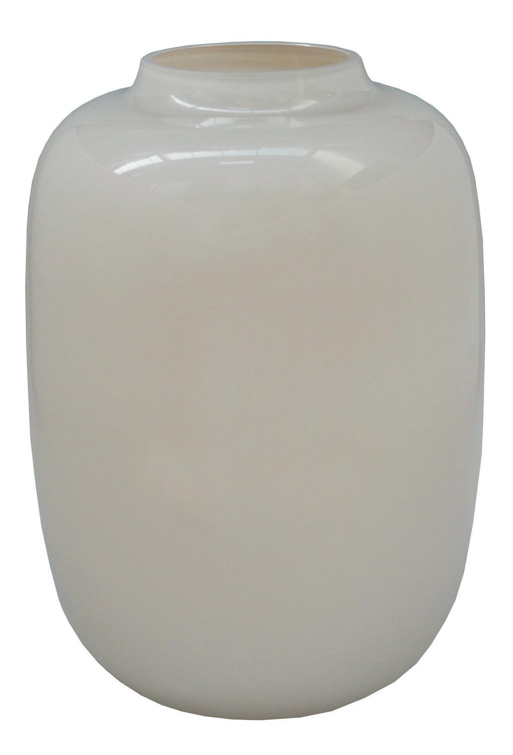 Vase aus Glas – M – H35 B25 – Artic Ivory