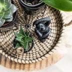 Kolibri Home | Ornament - Decoratie beeld Sitting Monkey - Black