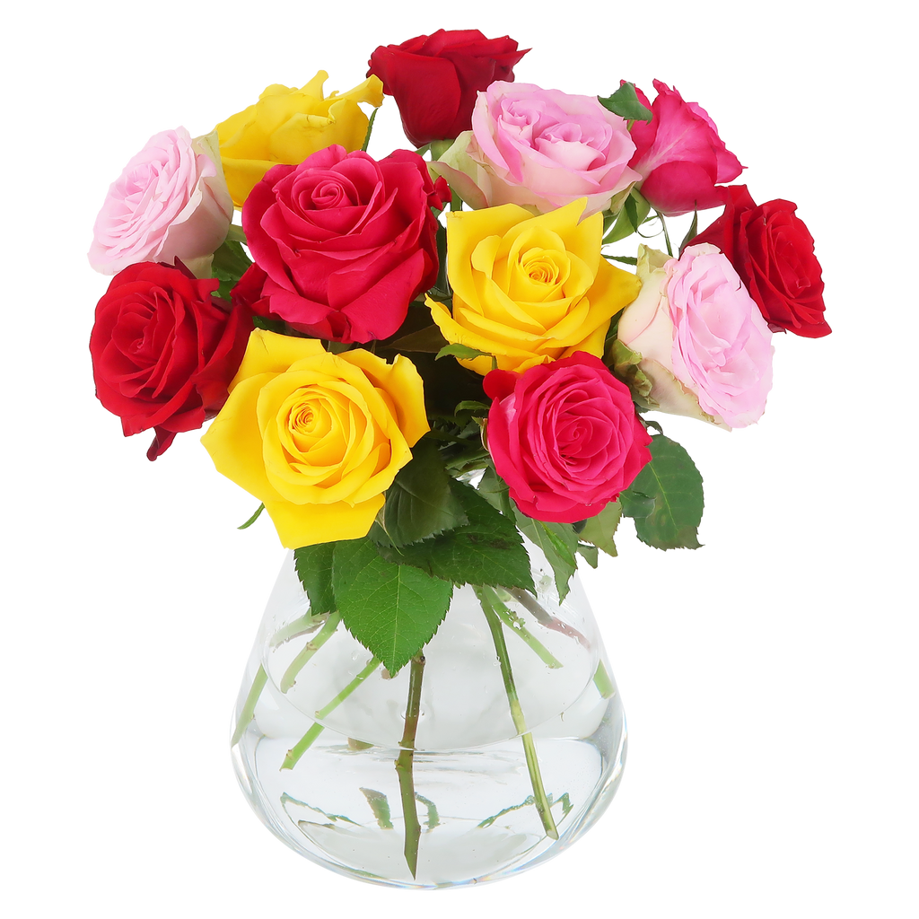 Colorful Roses - brievenbusboeket kleurrijk
