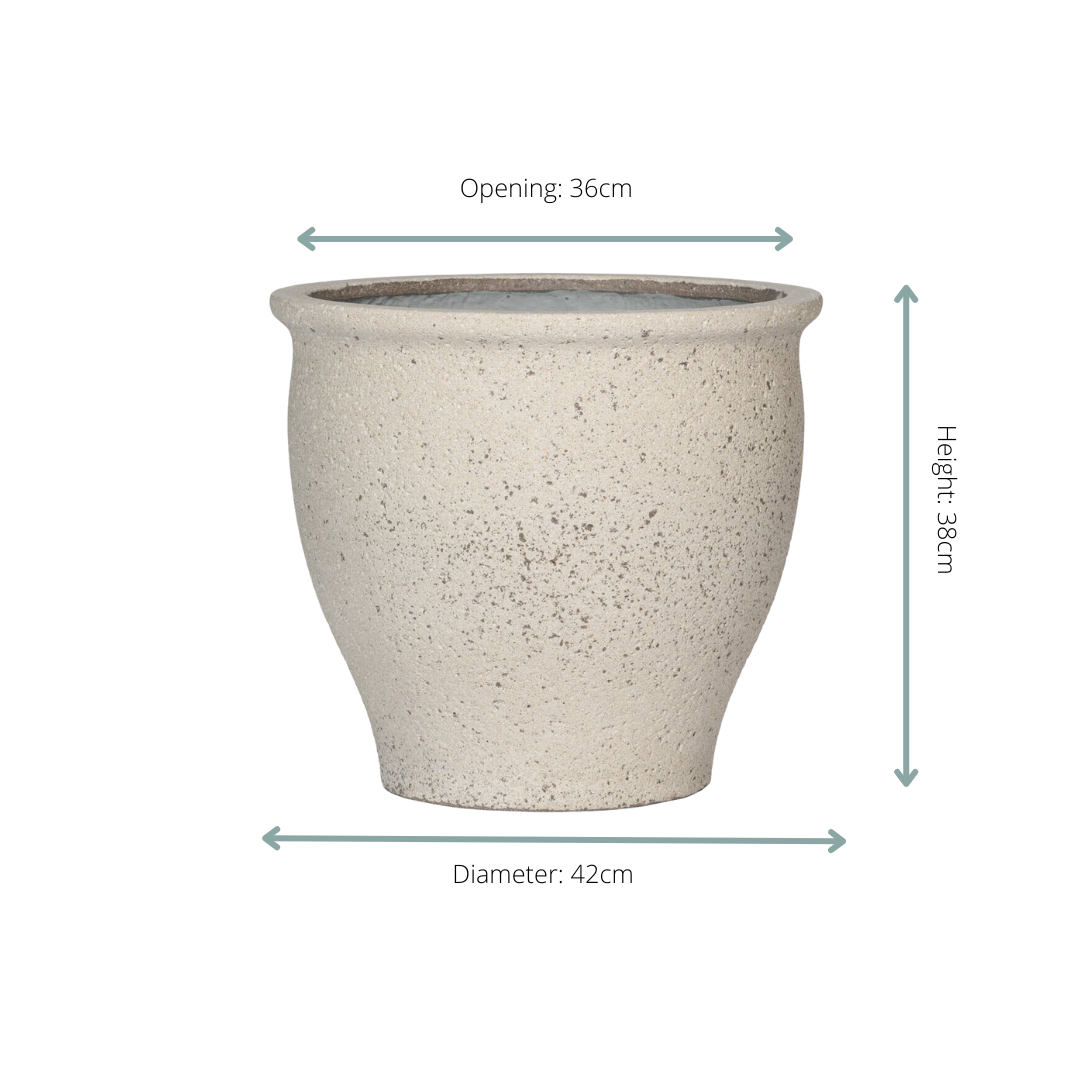 Pot Poseidon Chalk White - D42 x H38