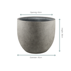 Pot Grigio New Egg Natural Concrete - D45 x H38