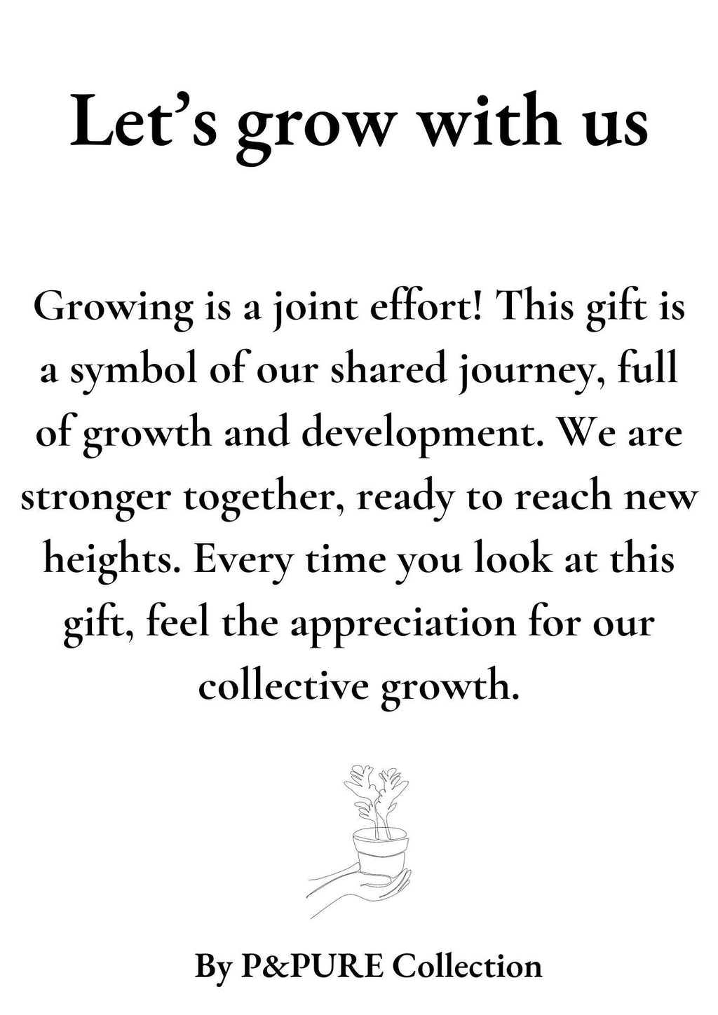 Sansevieria-Geschenk „Lass uns mit uns wachsen“ MIT GRUßKARTE! – Ø12cm – ↕30cm