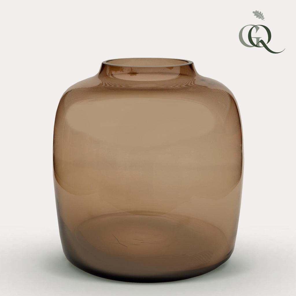 Vase Glas - M - H25 B25 - Bartica - Taupe