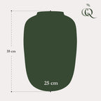 Vase aus Glas – M – H35 B25 – Artic Ivory