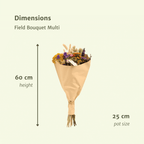 Droogbloemen Field Bouquet Multi - Ø25cm - ↕60cm