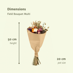 Droogbloemen Field Bouquet Multi - Ø20cm - ↕50cm