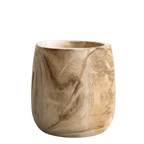 Pot - Hout lichtbruin - Pia pot - M - H25 W23