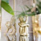 Kolibri Home | Ornament - Decoratie beeld Sitting Monkey - Gold