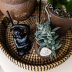 Kolibri Home | Ornament - Decoratie beeld Sitting Monkey - Black