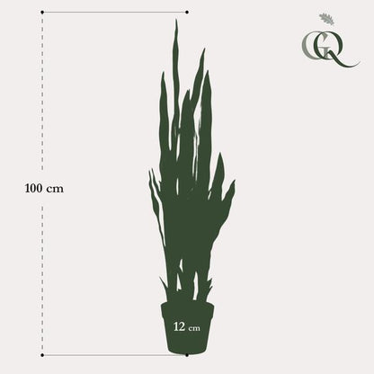 Künstliche Pflanze - Sanseveria Trifasciata - Frauenzunge - 97 cm
