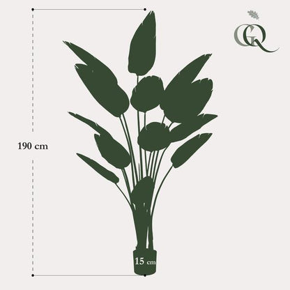 Künstliche Pflanze - Strelitzia Nicolai - Paradiesvogelblume - 190 cm